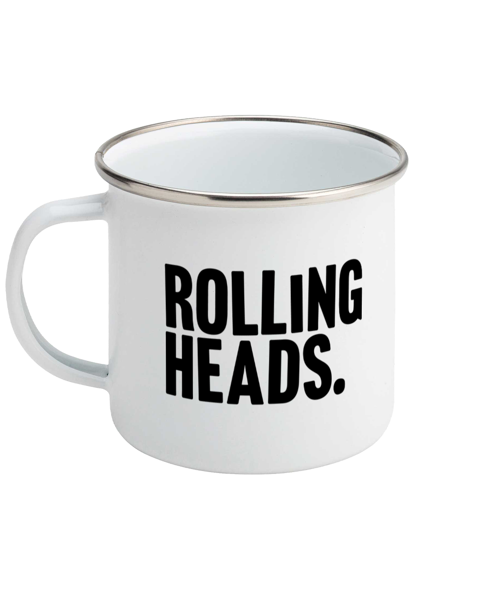 Rolling Heads Enamel Mug